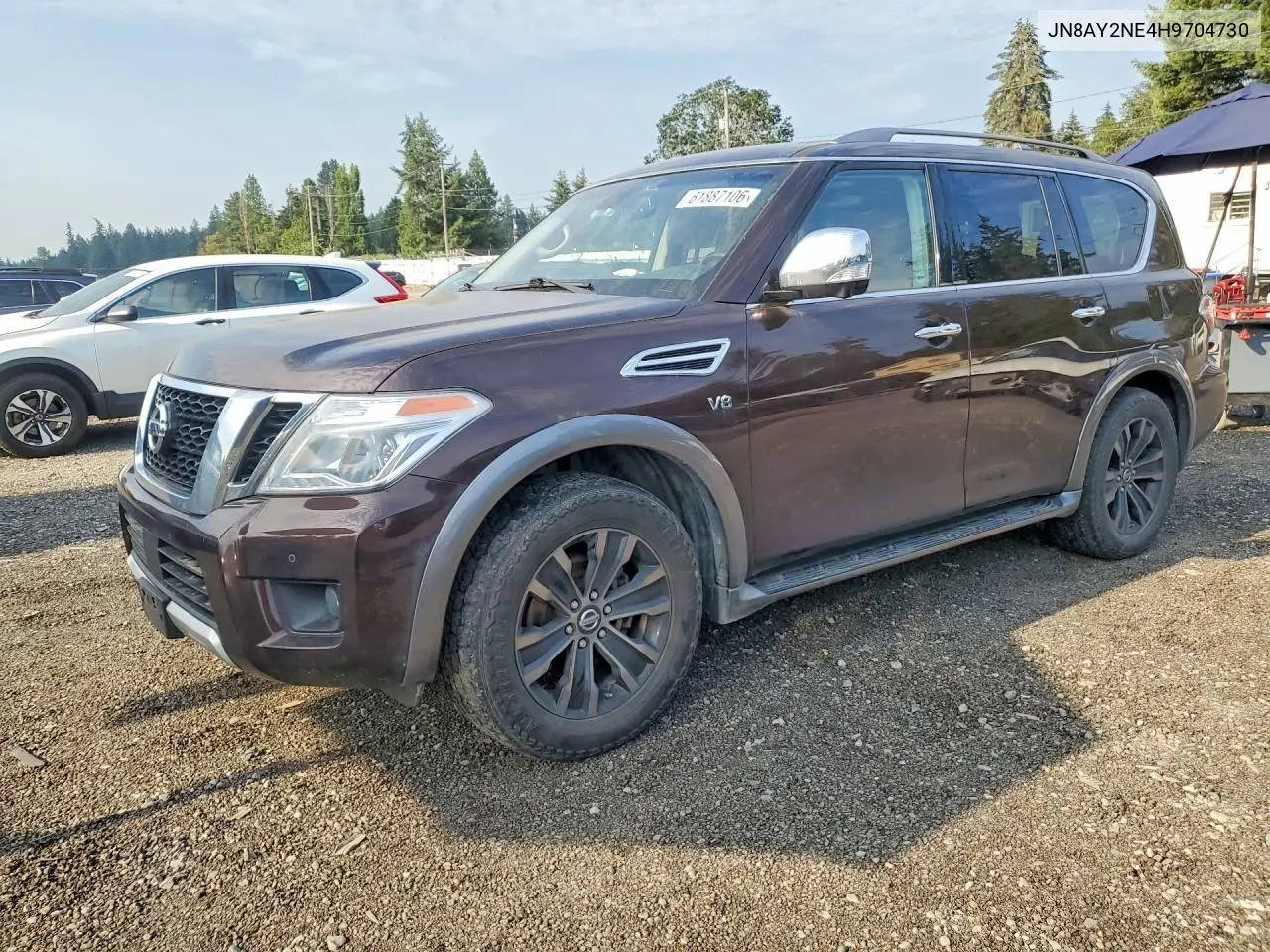 2017 Nissan Armada Platinum VIN: JN8AY2NE4H9704730 Lot: 61887106