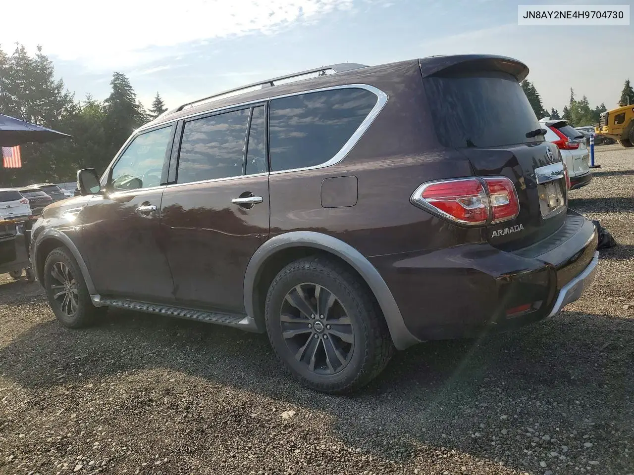 2017 Nissan Armada Platinum VIN: JN8AY2NE4H9704730 Lot: 61887106