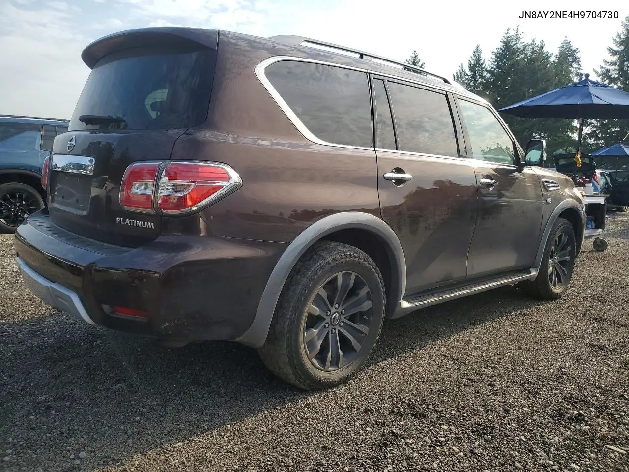 2017 Nissan Armada Platinum VIN: JN8AY2NE4H9704730 Lot: 61887106