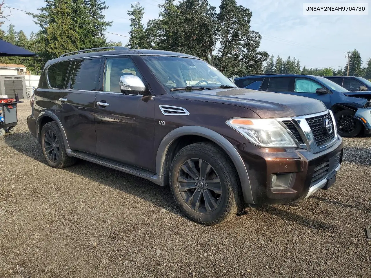 2017 Nissan Armada Platinum VIN: JN8AY2NE4H9704730 Lot: 61887106