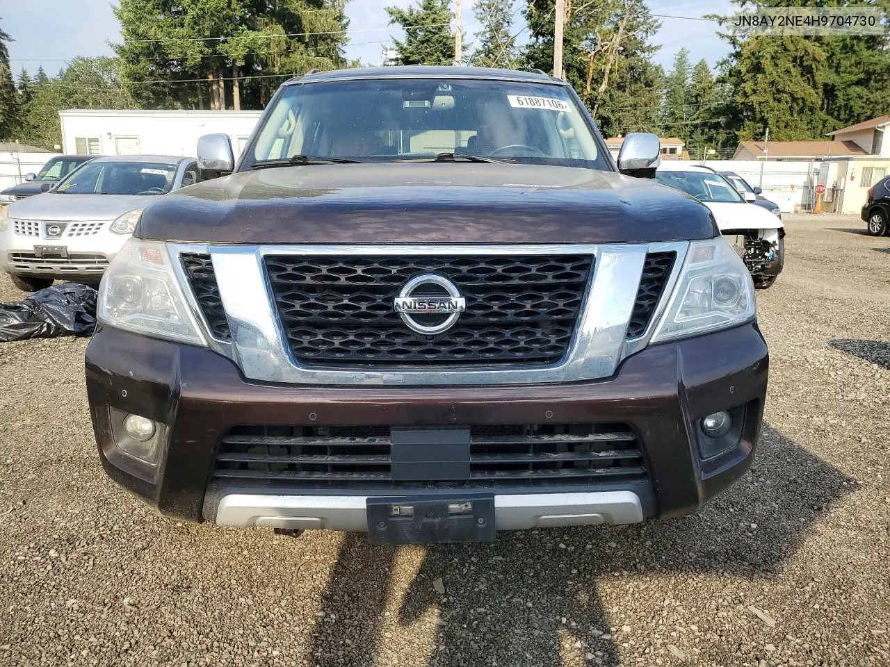 2017 Nissan Armada Platinum VIN: JN8AY2NE4H9704730 Lot: 61887106