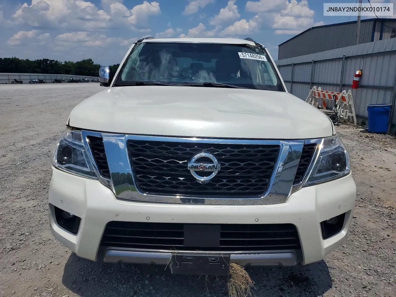 2019 Nissan Armada VIN: JN8AY2ND0KX010174 Lot: 57148256