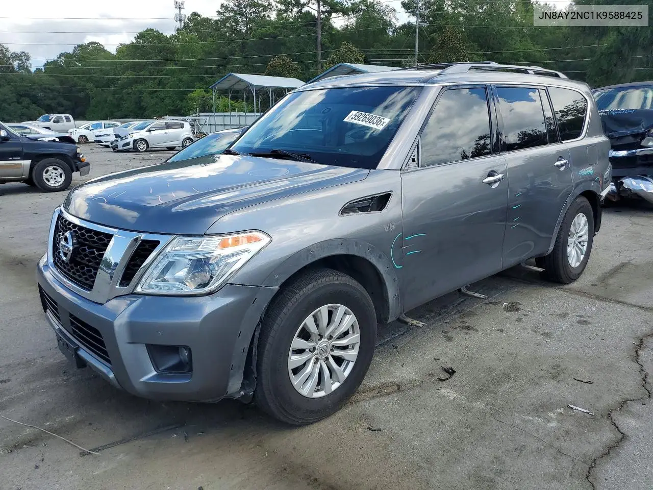 2019 Nissan Armada Sv VIN: JN8AY2NC1K9588425 Lot: 59269036