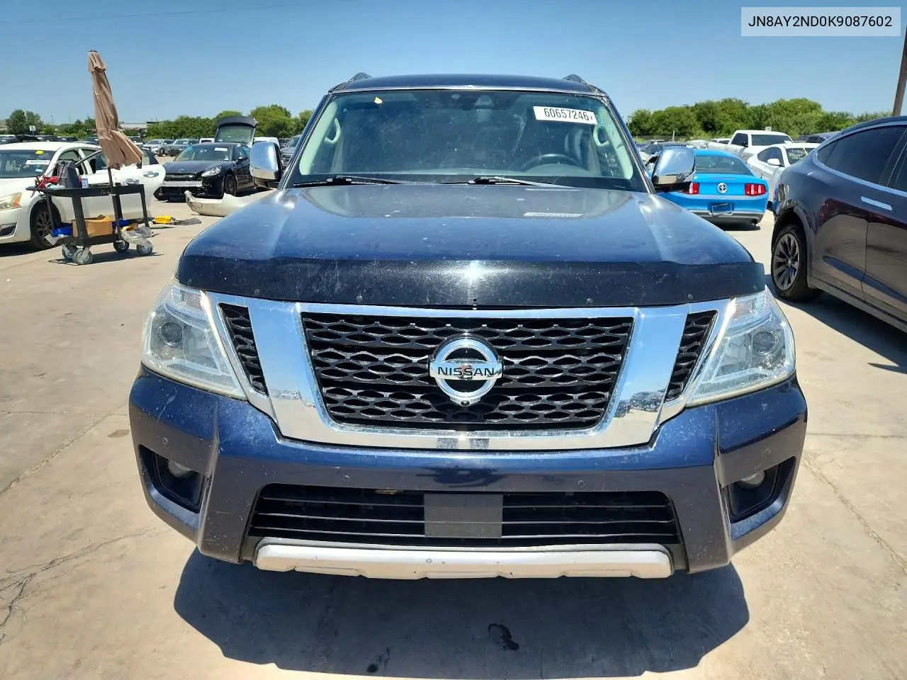 2019 Nissan Armada Sv VIN: JN8AY2ND0K9087602 Lot: 60657246