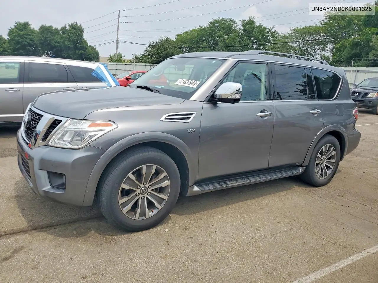 2019 Nissan Armada Sl VIN: JN8AY2ND0K9091326 Lot: 61426846