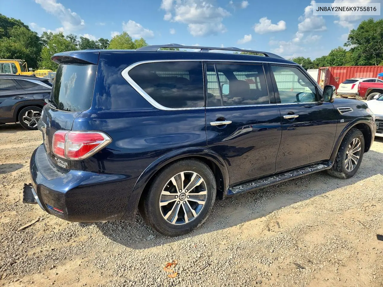2019 Nissan Armada Platinum VIN: JN8AY2NE6K9755816 Lot: 85963115