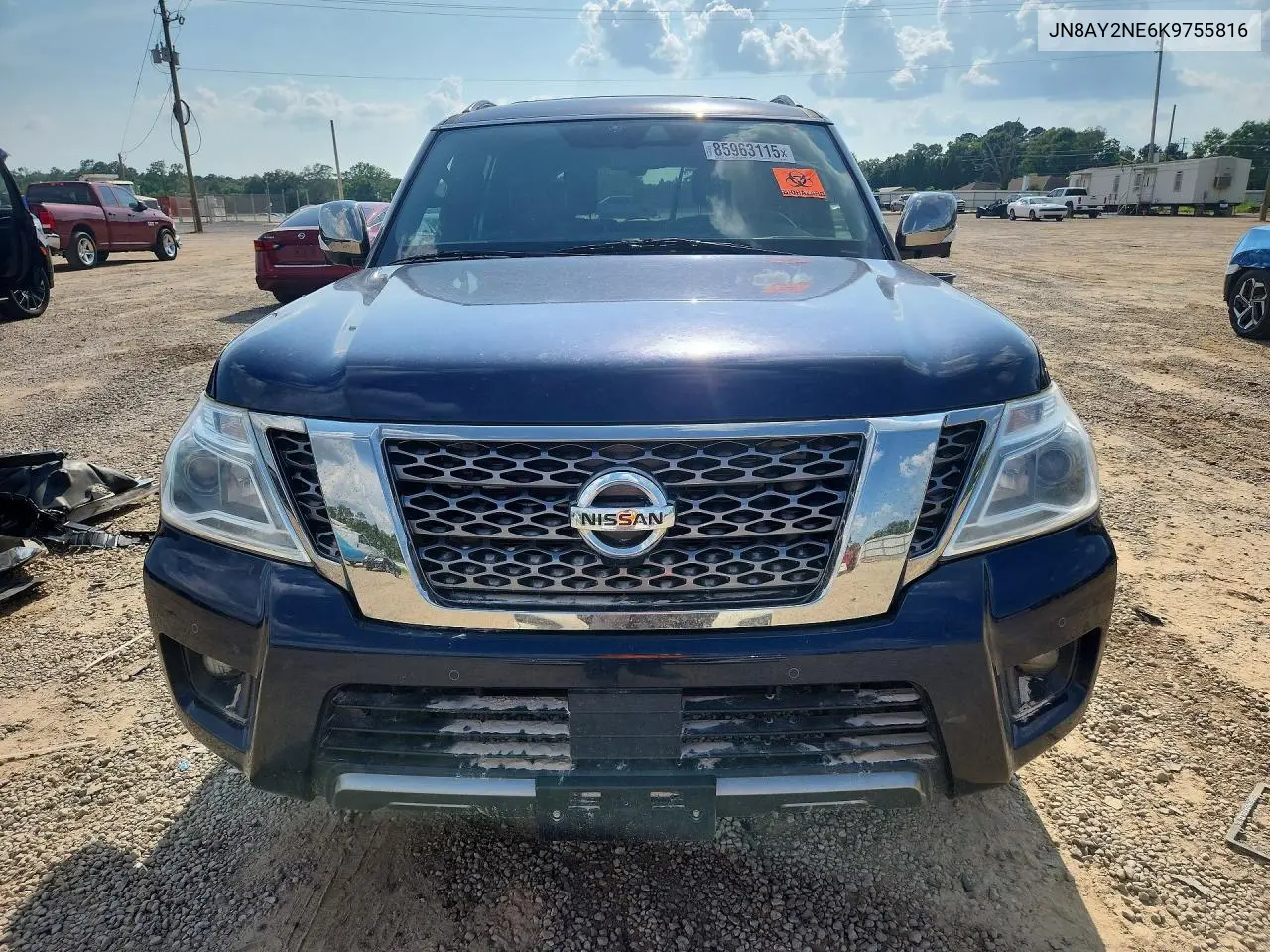 2019 Nissan Armada Platinum VIN: JN8AY2NE6K9755816 Lot: 85963115