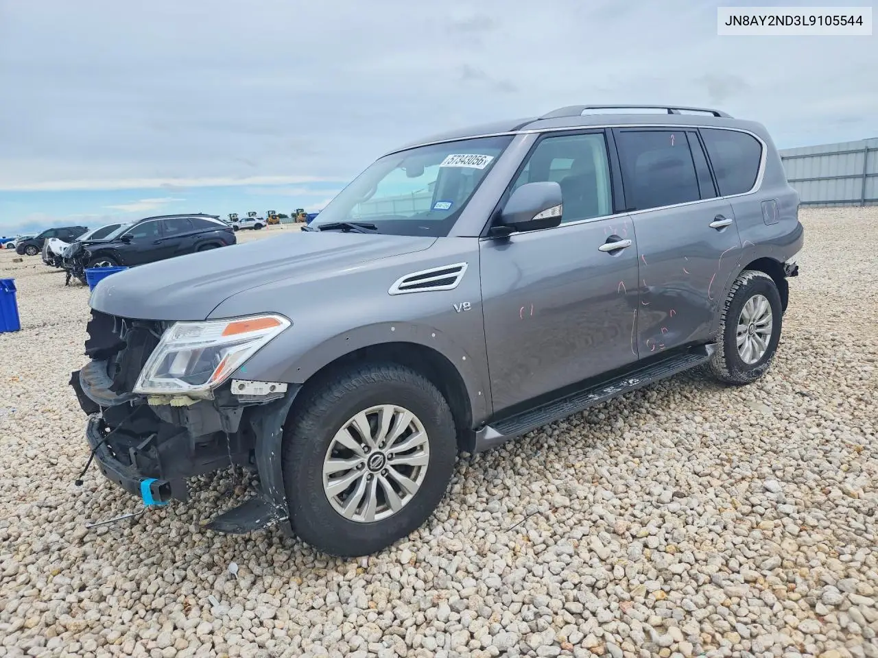 2020 Nissan Armada Sv VIN: JN8AY2ND3L9105544 Lot: 57343056