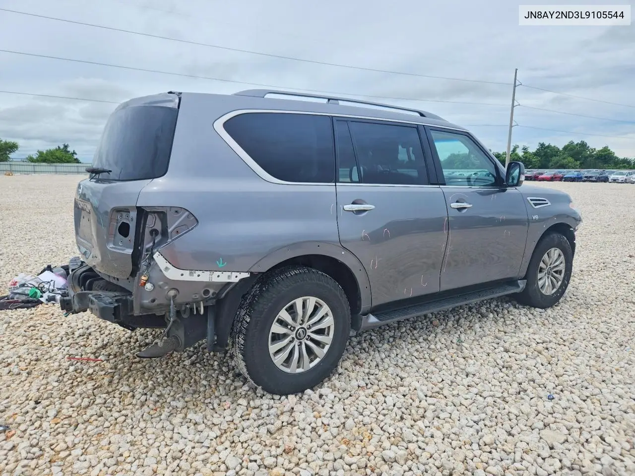 2020 Nissan Armada Sv VIN: JN8AY2ND3L9105544 Lot: 57343056