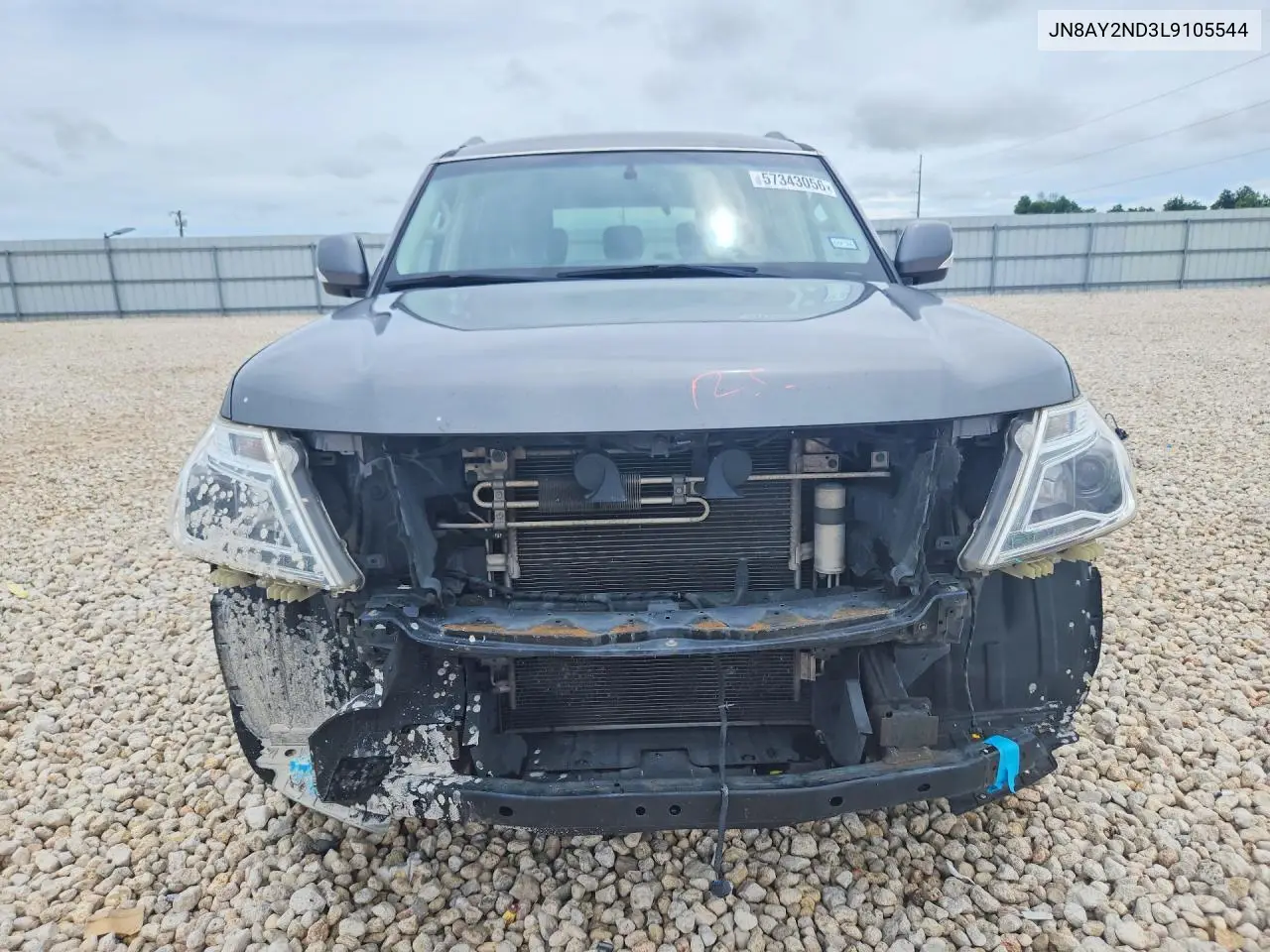 2020 Nissan Armada Sv VIN: JN8AY2ND3L9105544 Lot: 57343056