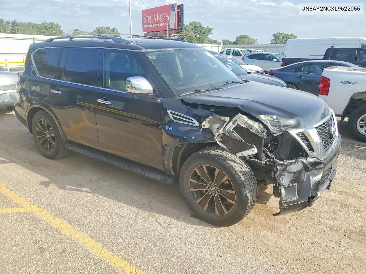 2020 Nissan Armada Platinum VIN: JN8AY2NCXL9622055 Lot: 58327546
