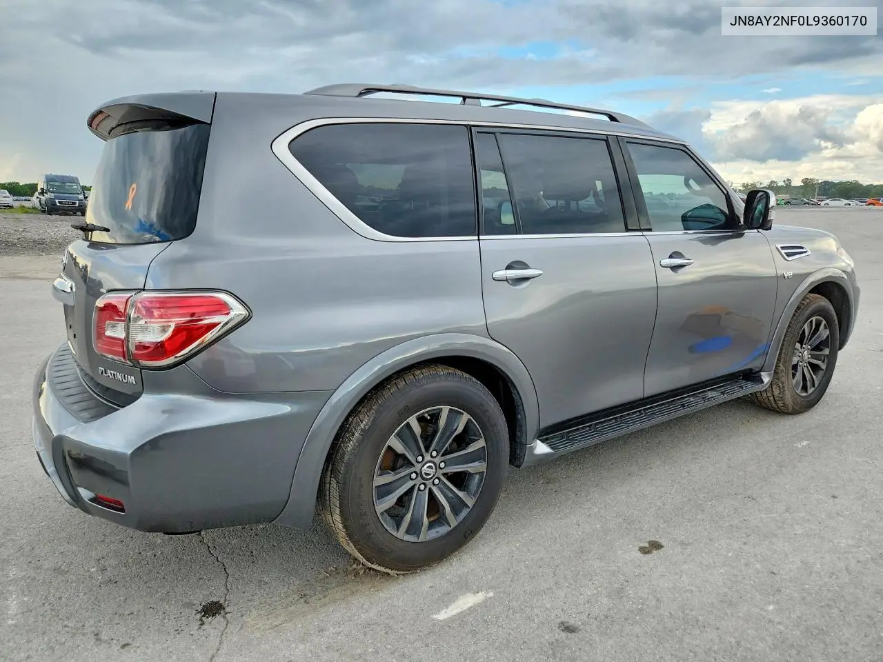 2020 Nissan Armada Platinum VIN: JN8AY2NF0L9360170 Lot: 60645856