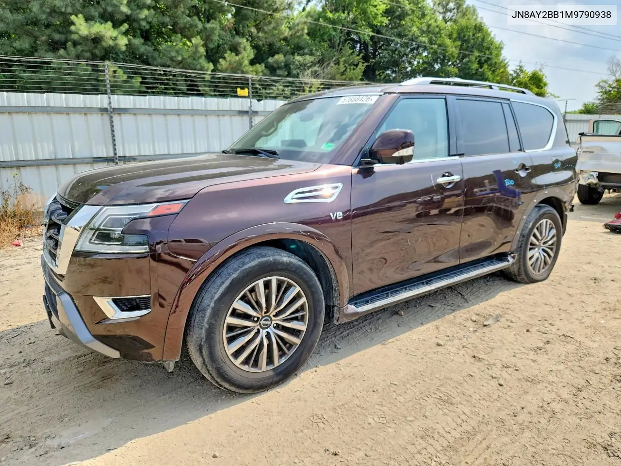 2021 Nissan Armada Sl VIN: JN8AY2BB1M9790938 Lot: 57658426