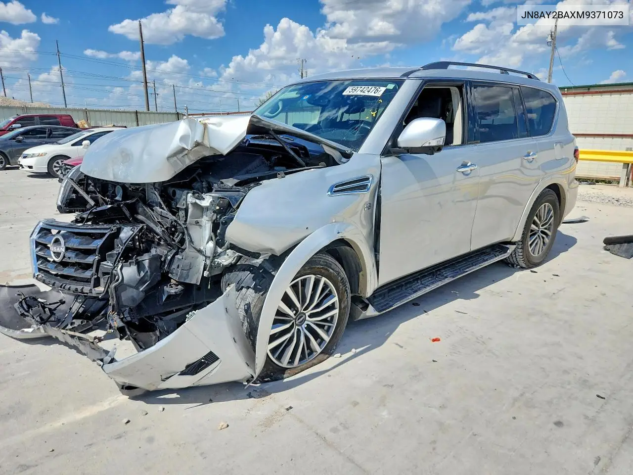 2021 Nissan Armada Sl VIN: JN8AY2BAXM9371073 Lot: 59742476