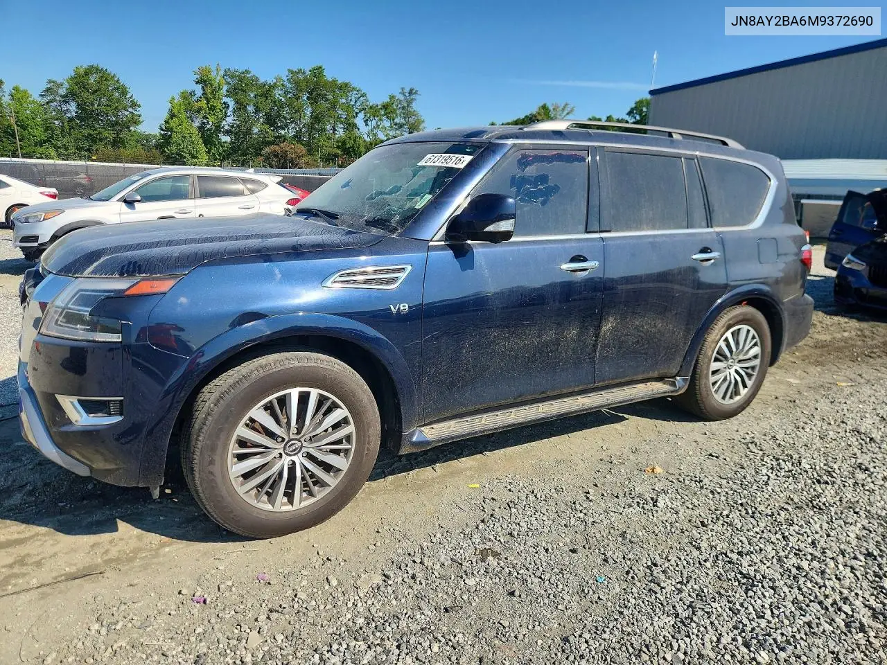 2021 Nissan Armada Sl VIN: JN8AY2BA6M9372690 Lot: 61319516