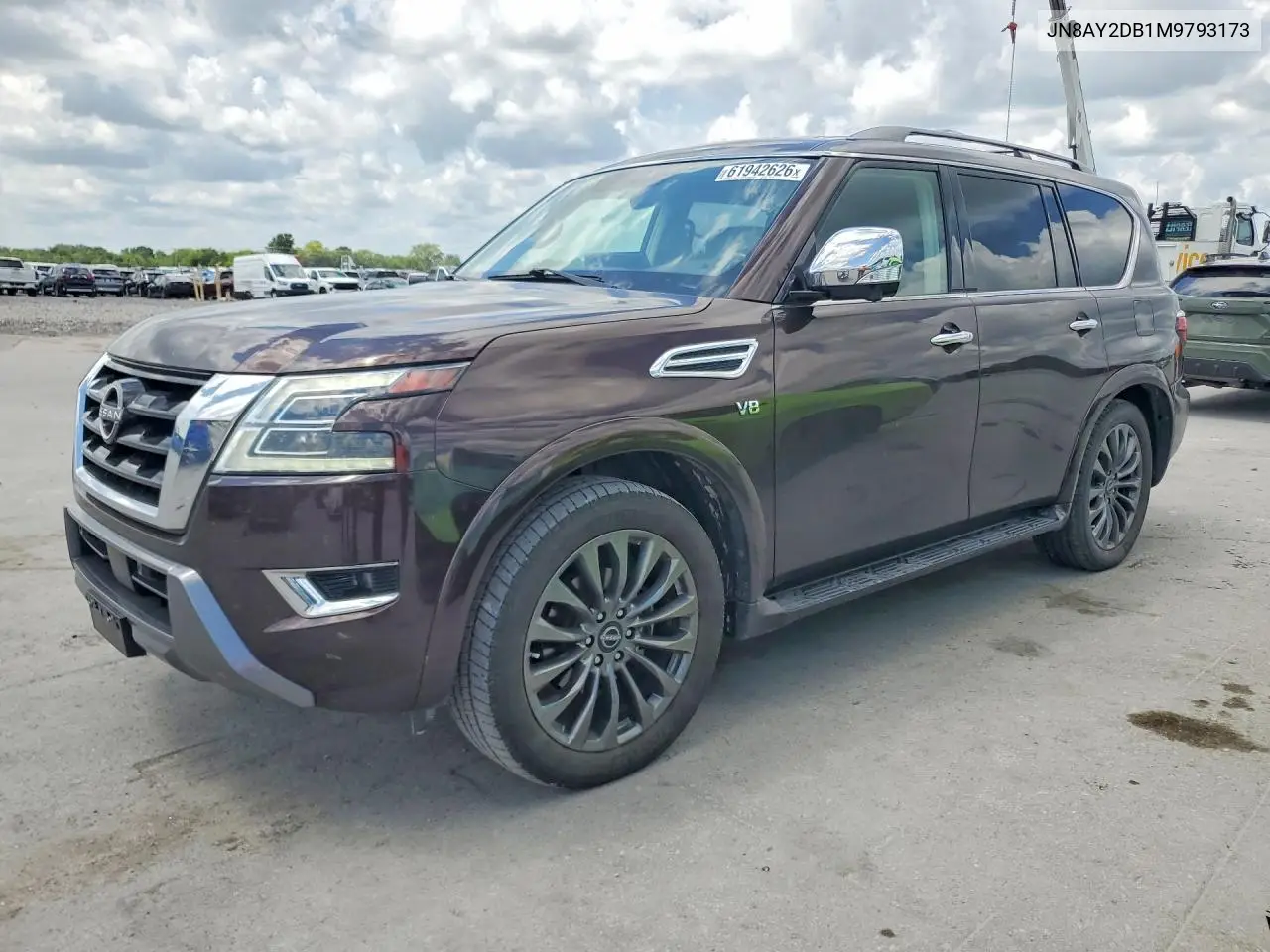 2021 Nissan Armada Platinum VIN: JN8AY2DB1M9793173 Lot: 61942626