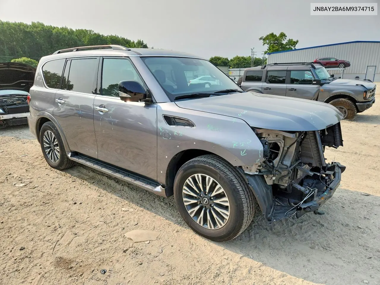 2021 Nissan Armada Sl VIN: JN8AY2BA6M9374715 Lot: 85963485