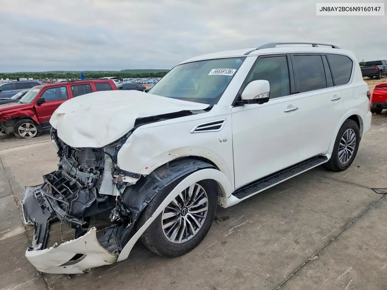 2022 Nissan Armada Sl VIN: JN8AY2BC6N9160147 Lot: 56659136