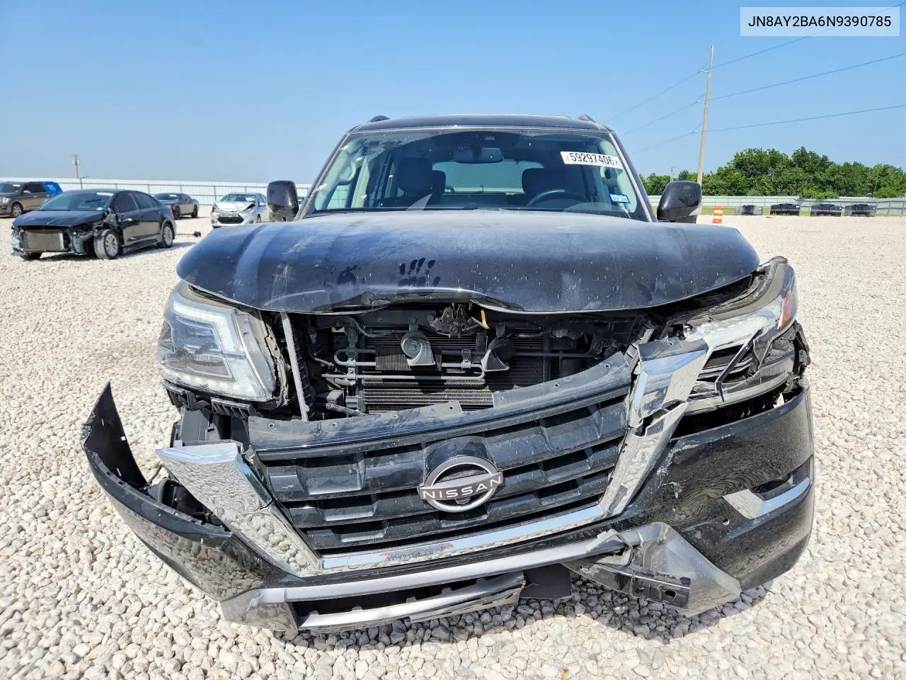 2022 Nissan Armada Sl VIN: JN8AY2BA6N9390785 Lot: 59297406