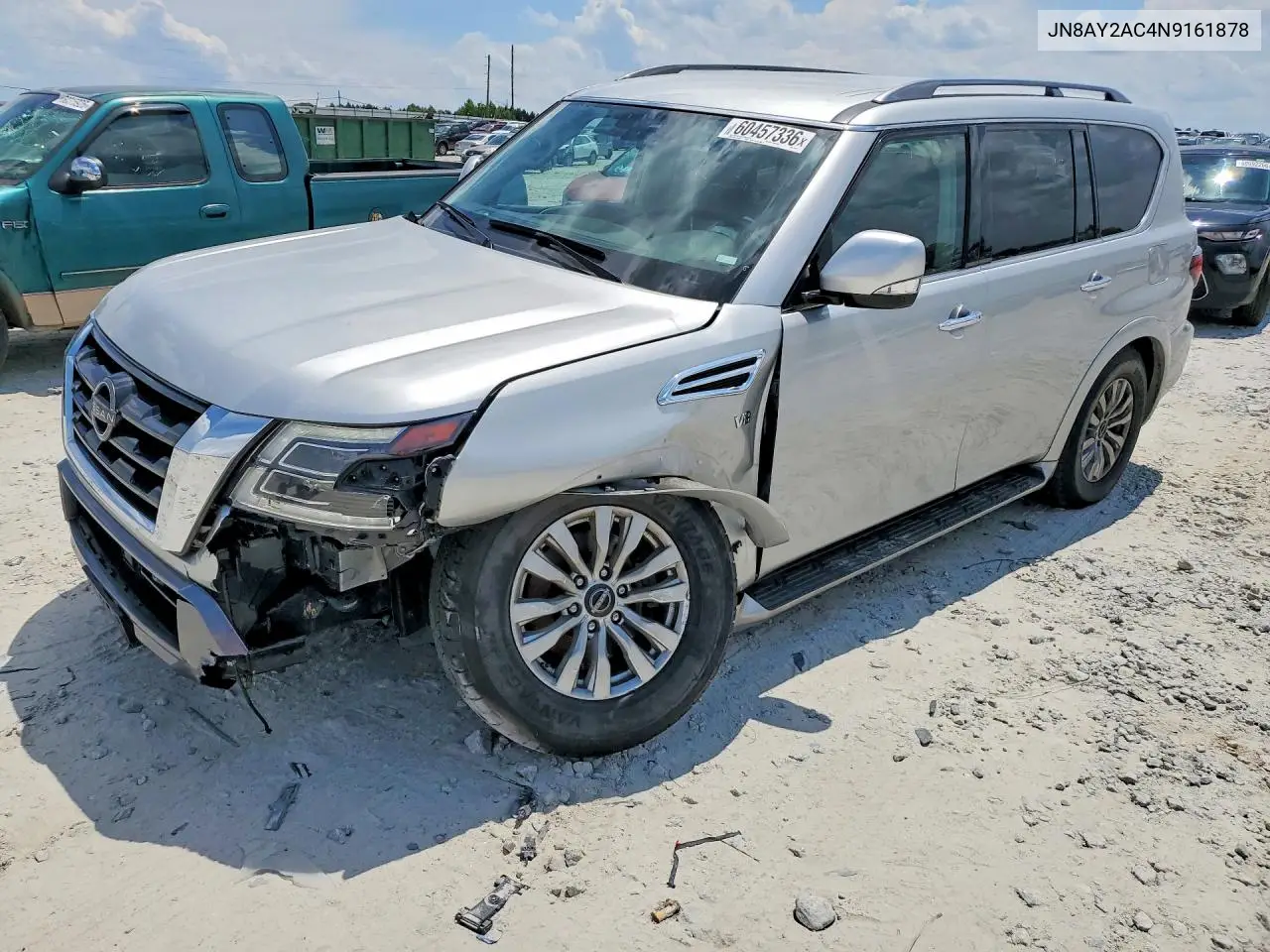 2022 Nissan Armada Sv VIN: JN8AY2AC4N9161878 Lot: 60457336