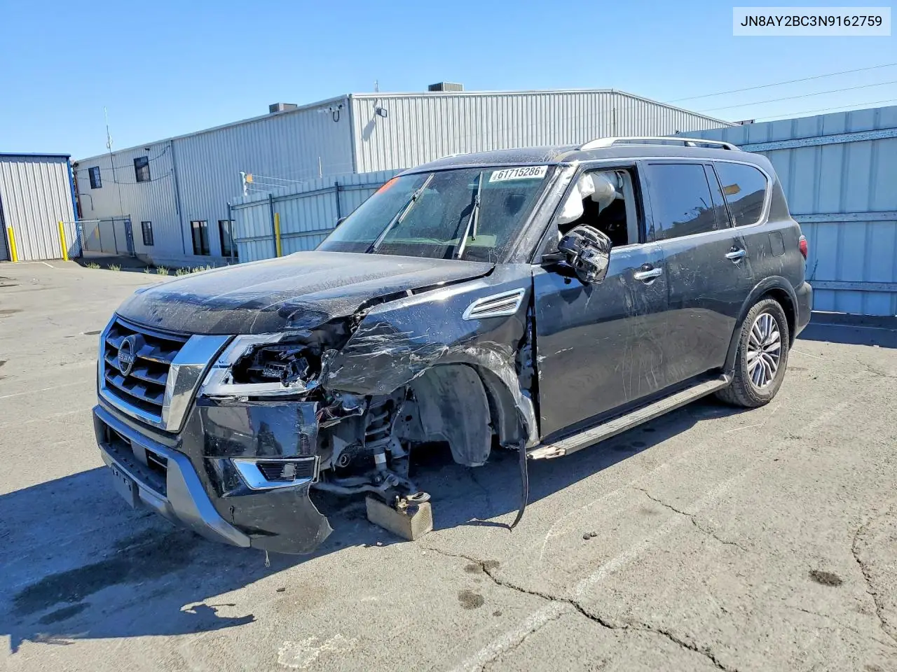 2022 Nissan Armada VIN: JN8AY2BC3N9162759 Lot: 61715286