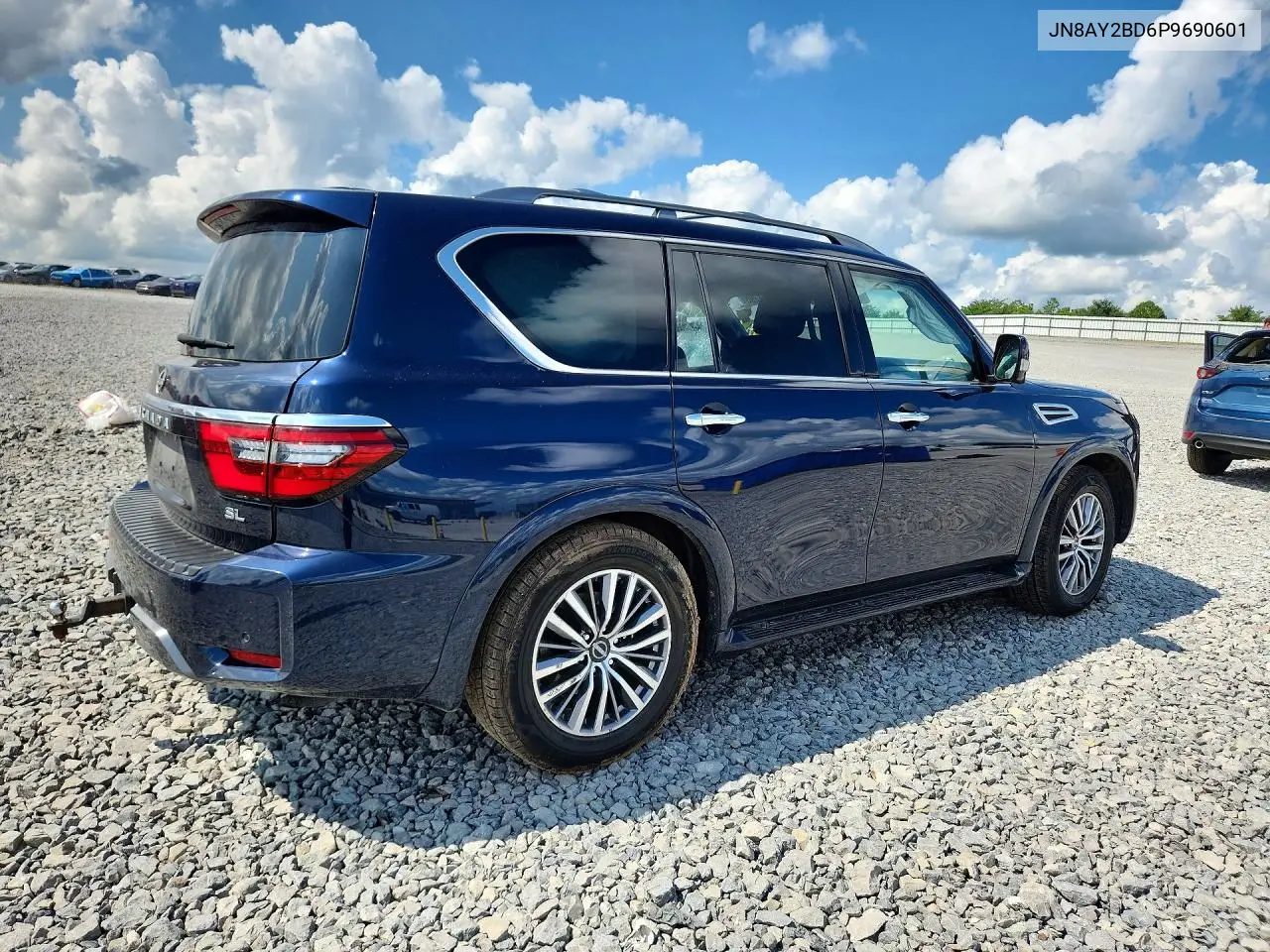 2023 Nissan Armada Sl VIN: JN8AY2BD6P9690601 Lot: 61401296