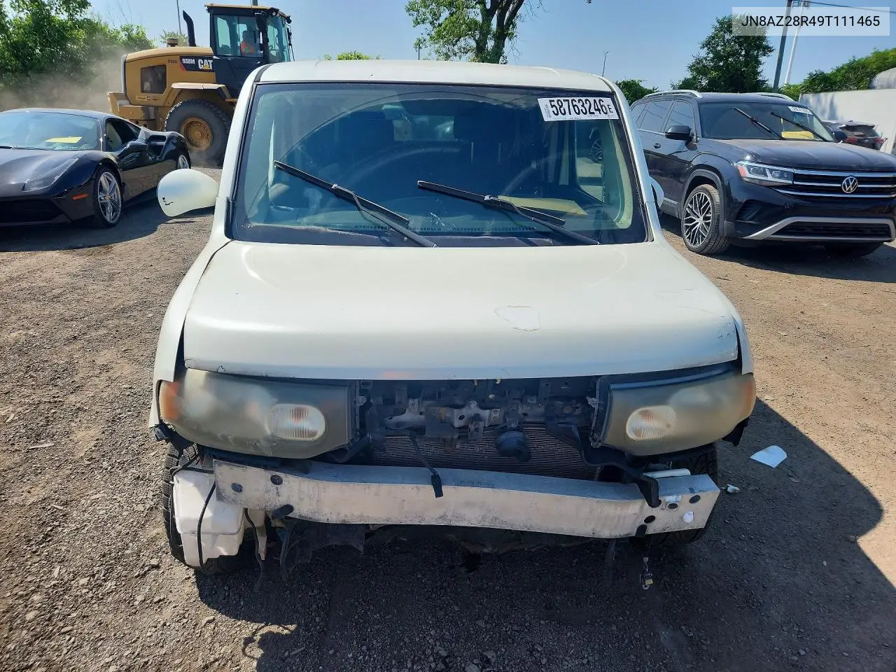 2009 Nissan Cube 1.8 VIN: JN8AZ28R49T111465 Lot: 58763246