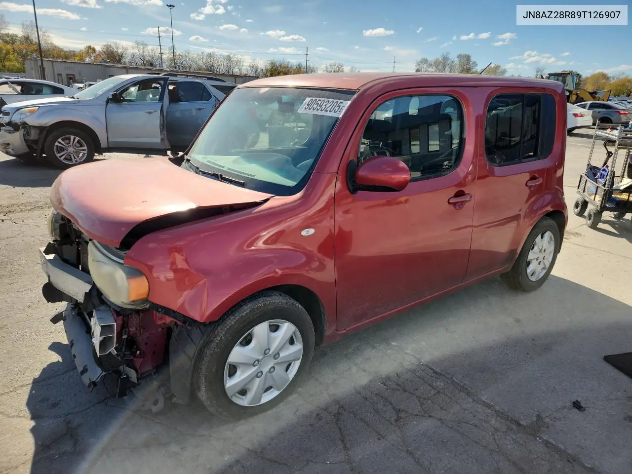 2009 Nissan Cube Base VIN: JN8AZ28R89T126907 Lot: 90593205