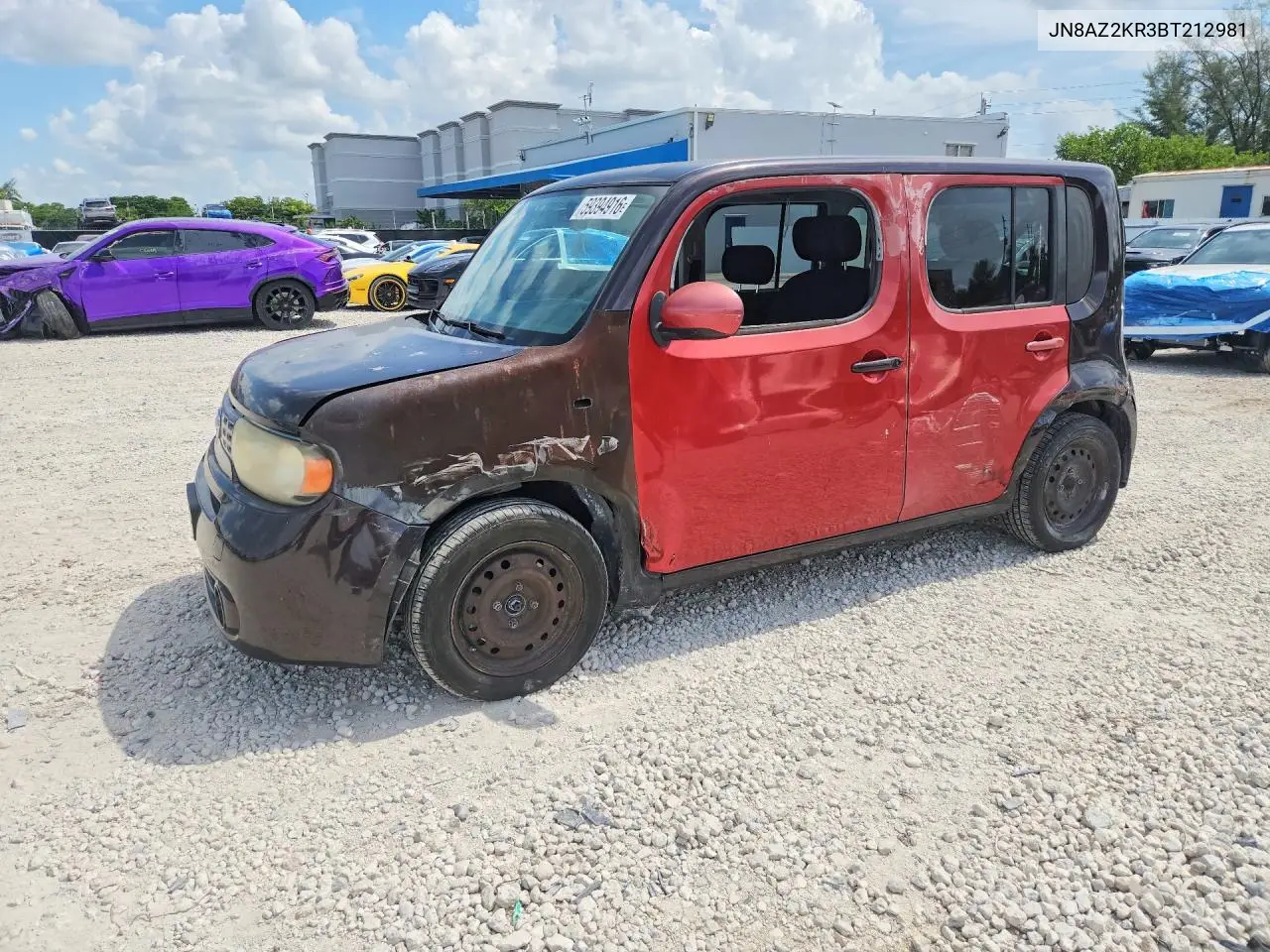 2011 Nissan Cube 1.8 VIN: JN8AZ2KR3BT212981 Lot: 59394916
