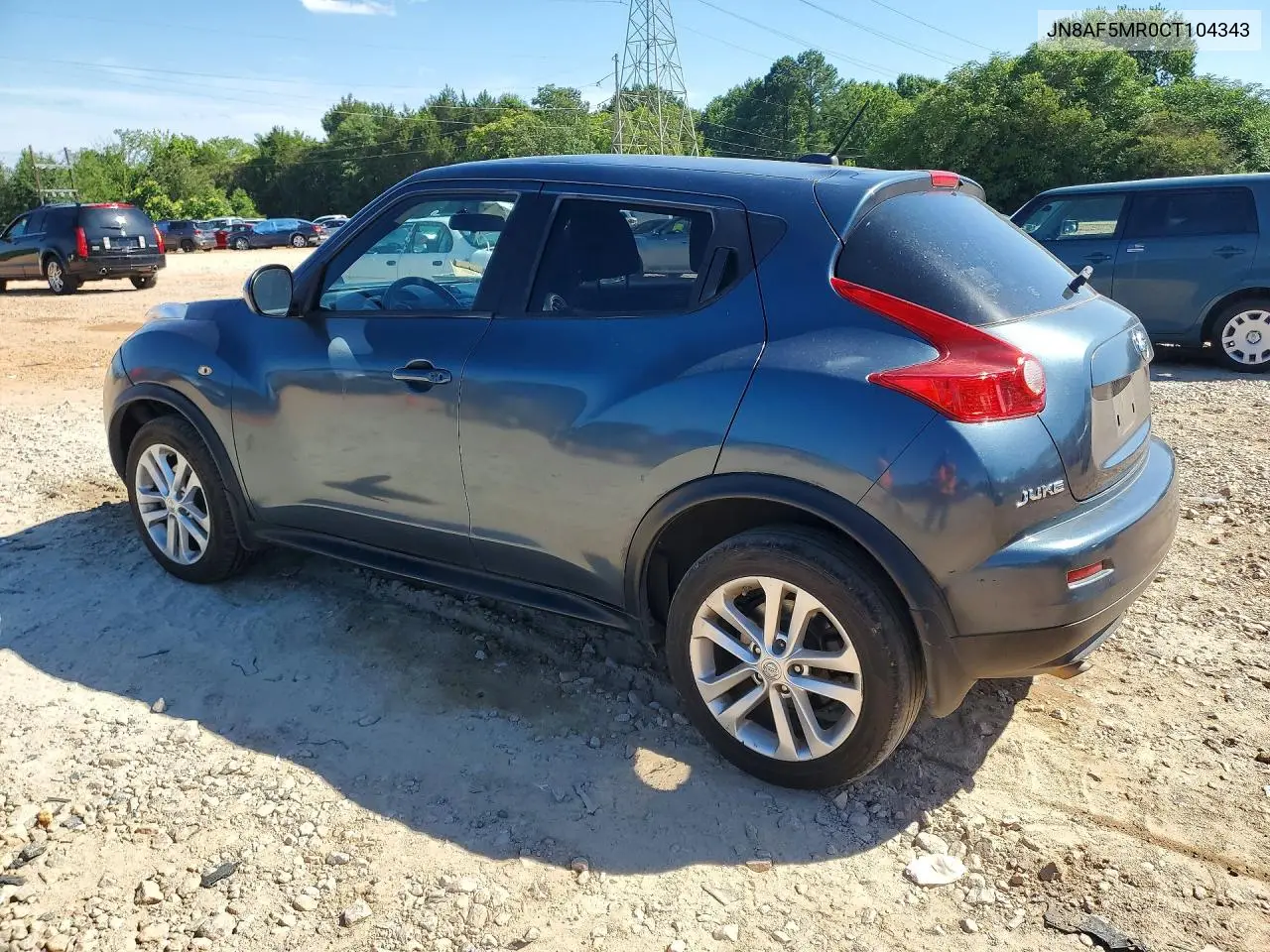 2012 Nissan Juke S VIN: JN8AF5MR0CT104343 Lot: 57133606
