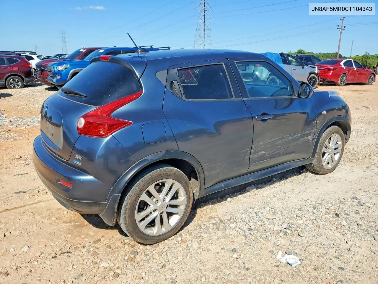 2012 Nissan Juke S VIN: JN8AF5MR0CT104343 Lot: 57133606