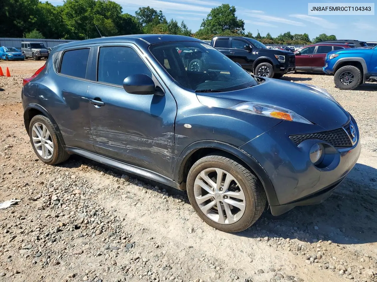 2012 Nissan Juke S VIN: JN8AF5MR0CT104343 Lot: 57133606