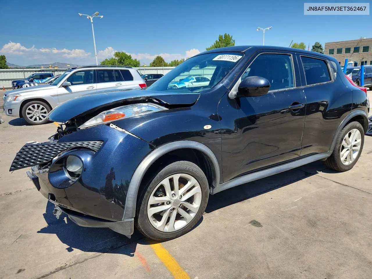 2014 Nissan Juke Sv VIN: JN8AF5MV3ET362467 Lot: 60771196