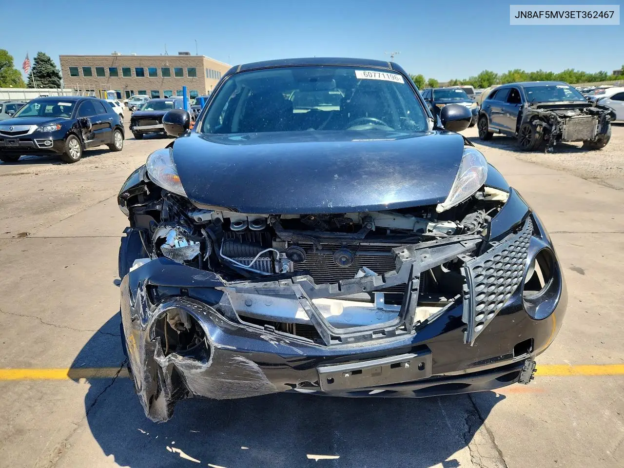 2014 Nissan Juke Sv VIN: JN8AF5MV3ET362467 Lot: 60771196