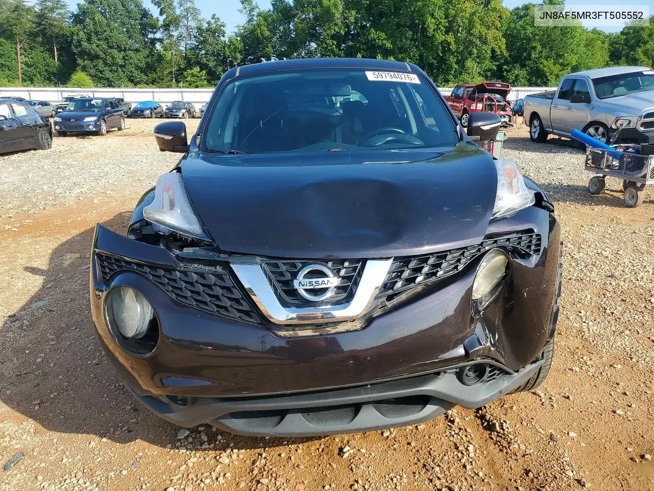 2015 Nissan Juke S VIN: JN8AF5MR3FT505552 Lot: 59794076