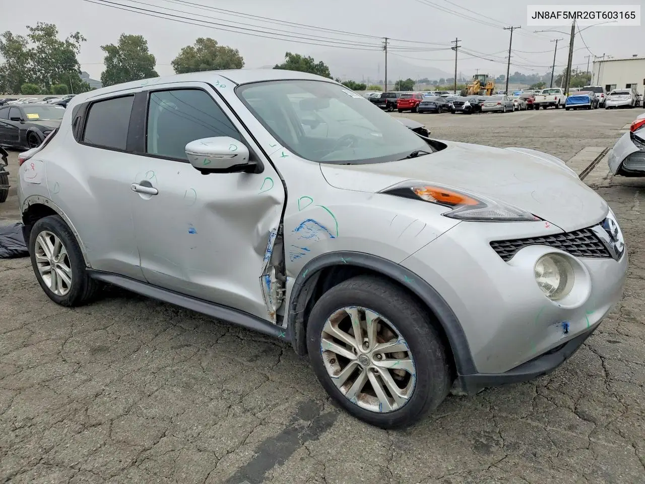 2016 Nissan Juke Sv VIN: JN8AF5MR2GT603165 Lot: 58997986