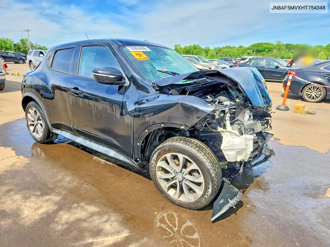 2017 Nissan Juke Sv VIN: JN8AF5MVXHT754348 Lot: 55954686
