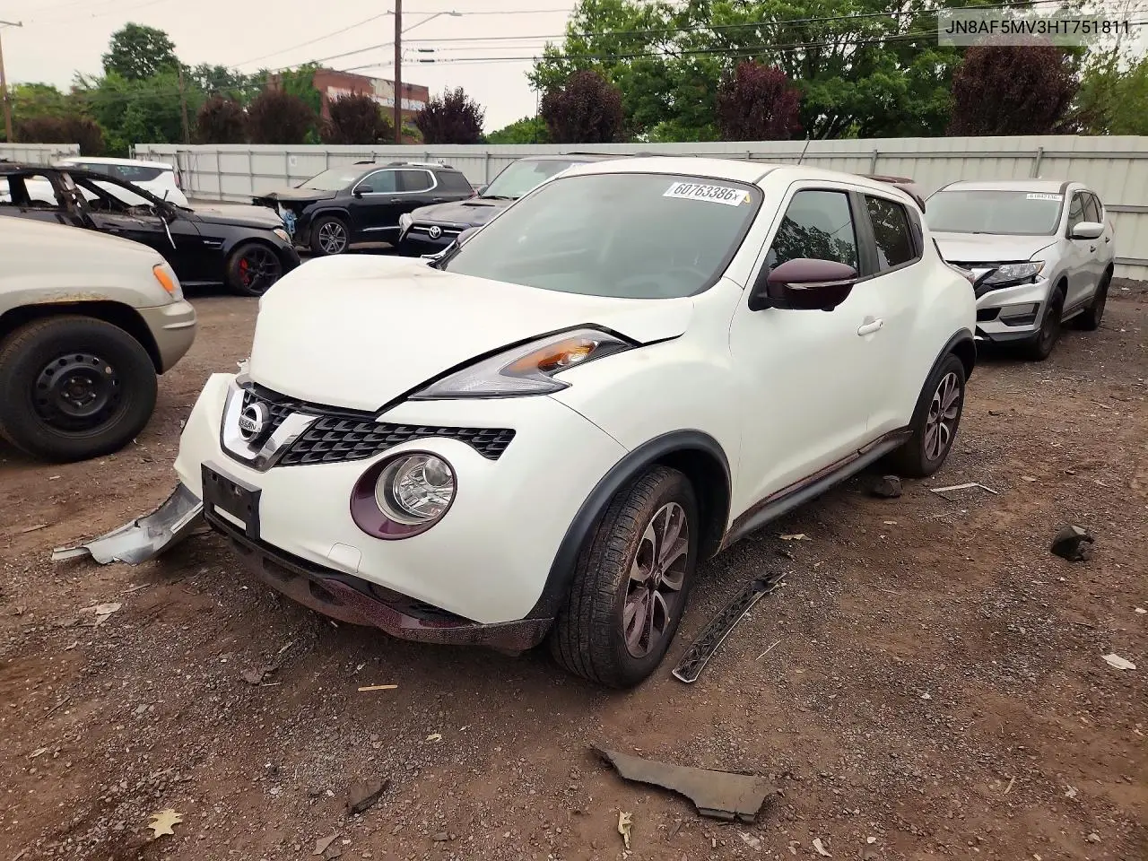 2017 Nissan Juke Sl VIN: JN8AF5MV3HT751811 Lot: 60763386
