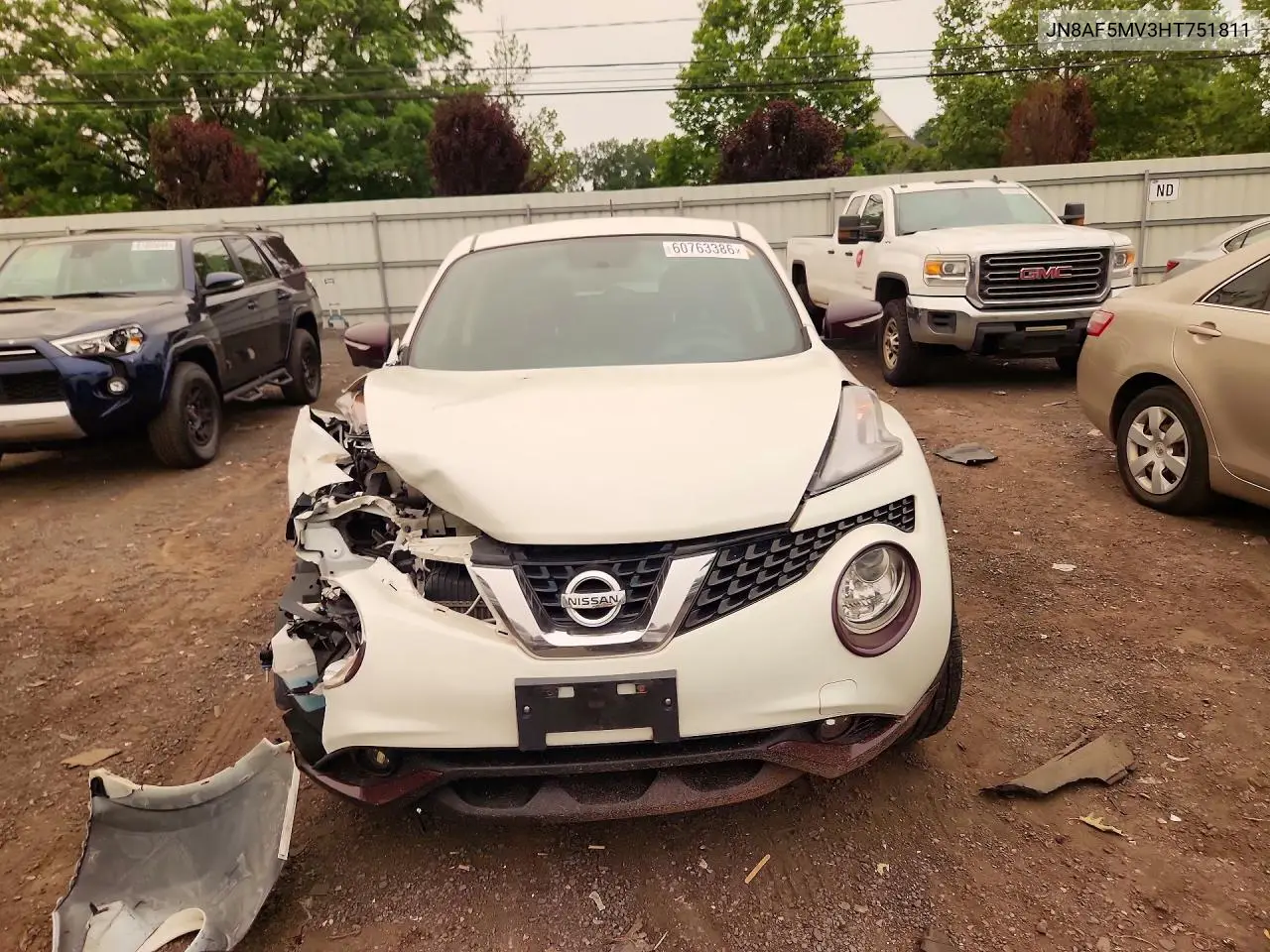 2017 Nissan Juke Sl VIN: JN8AF5MV3HT751811 Lot: 60763386