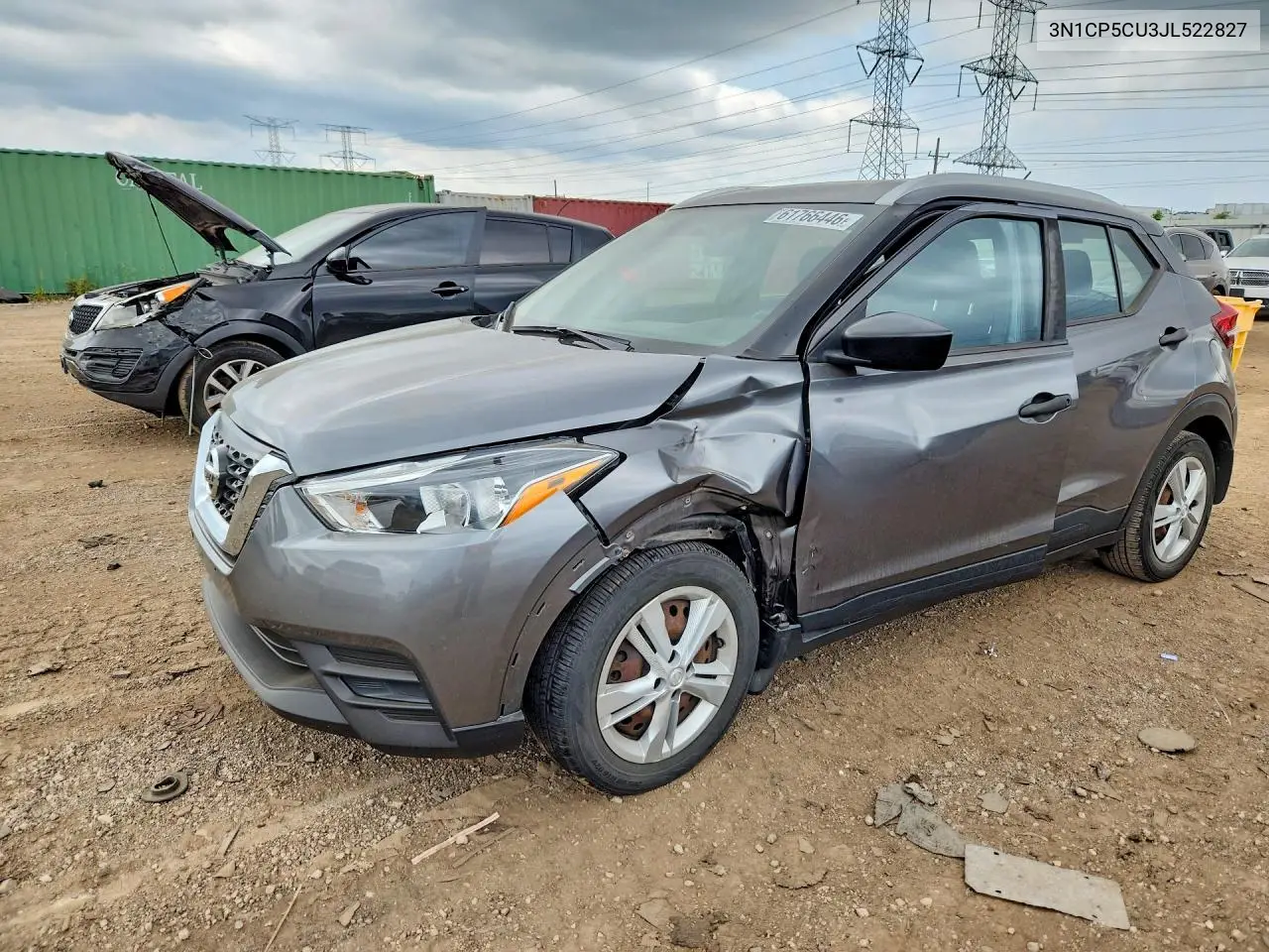 2018 Nissan Kicks S VIN: 3N1CP5CU3JL522827 Lot: 61766446
