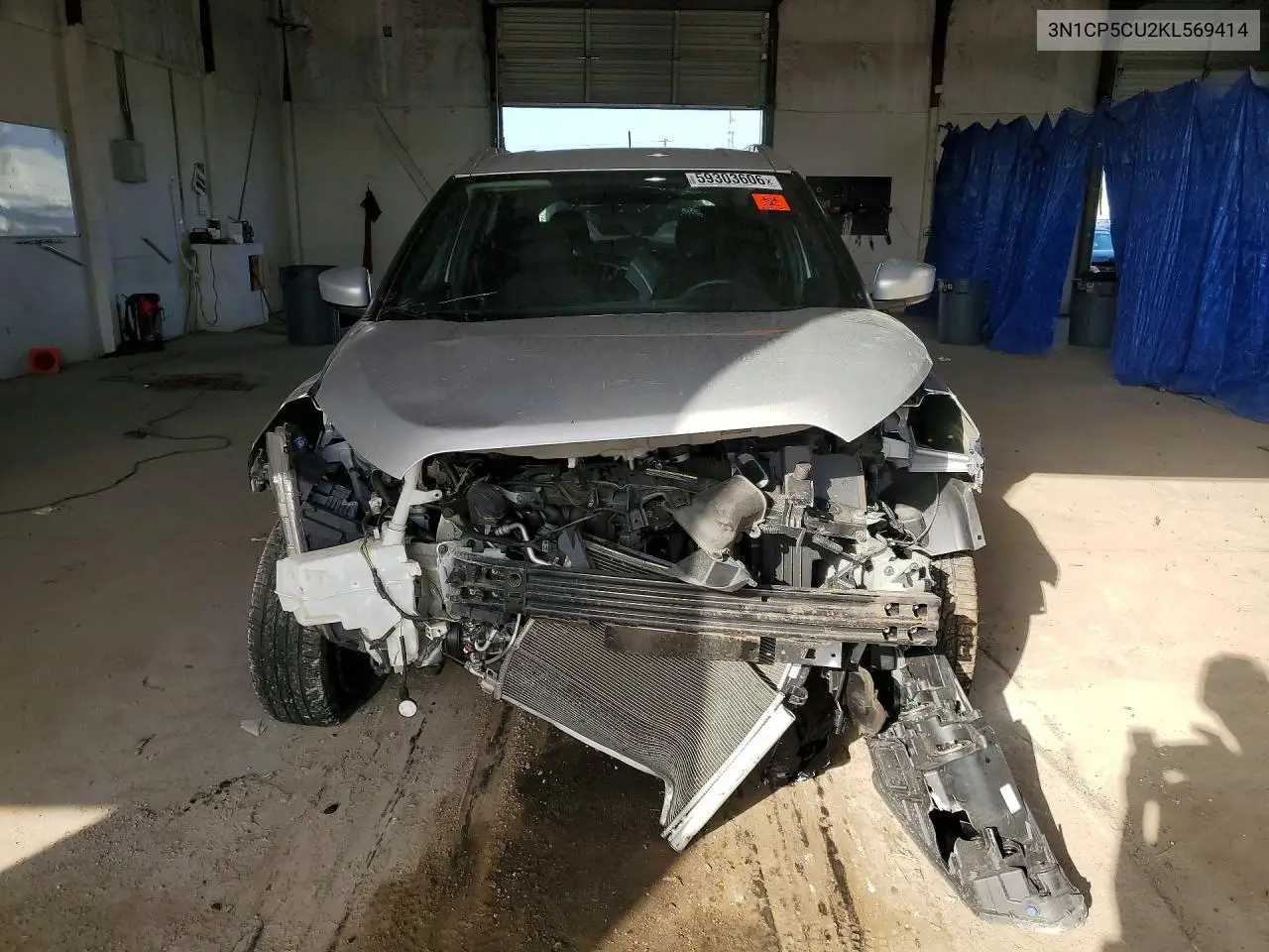 2019 Nissan Kicks Sv VIN: 3N1CP5CU2KL569414 Lot: 59303606