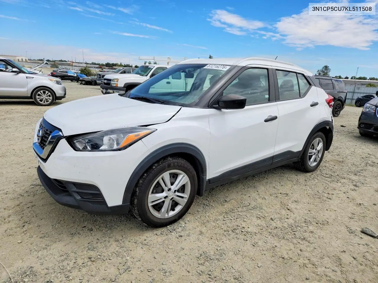 2019 Nissan Kicks S VIN: 3N1CP5CU7KL511508 Lot: 61216276