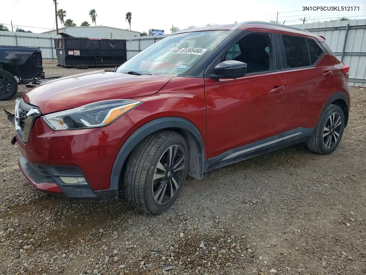 2019 Nissan Kicks Sr VIN: 3N1CP5CU3KL512171 Lot: 61385466
