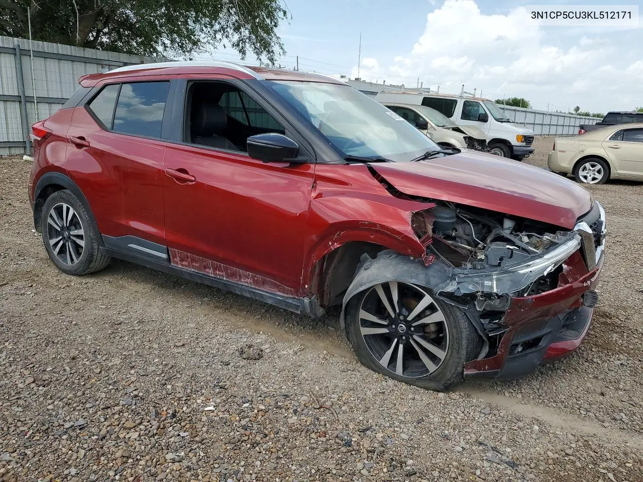 2019 Nissan Kicks Sr VIN: 3N1CP5CU3KL512171 Lot: 61385466