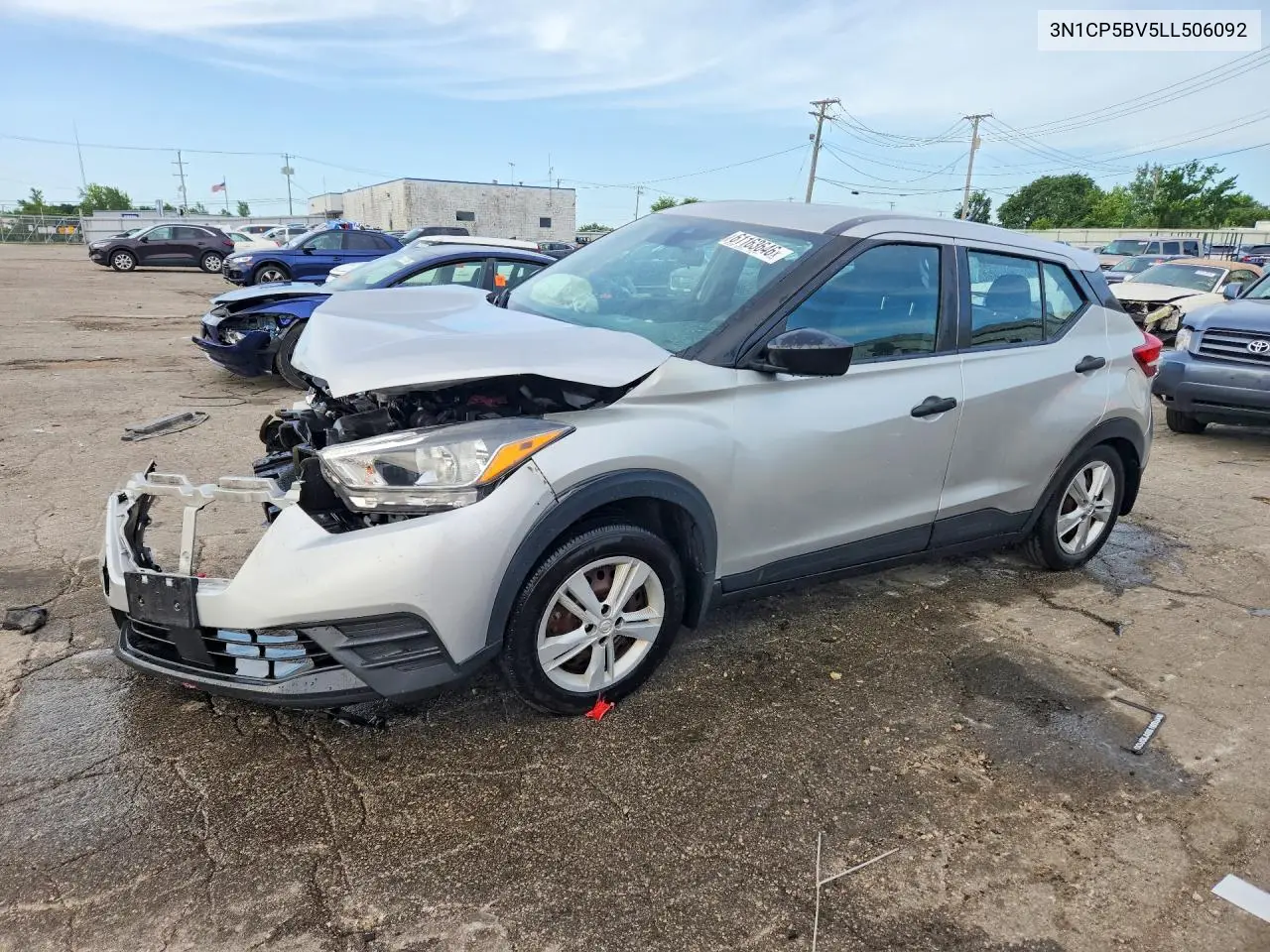 2020 Nissan Kicks S VIN: 3N1CP5BV5LL506092 Lot: 61163646