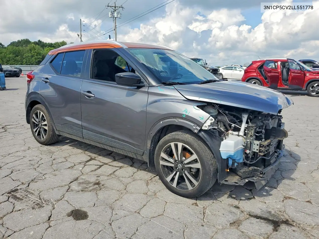 2020 Nissan Kicks Sv VIN: 3N1CP5CV2LL551778 Lot: 61695456