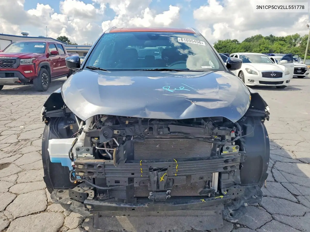 2020 Nissan Kicks Sv VIN: 3N1CP5CV2LL551778 Lot: 61695456