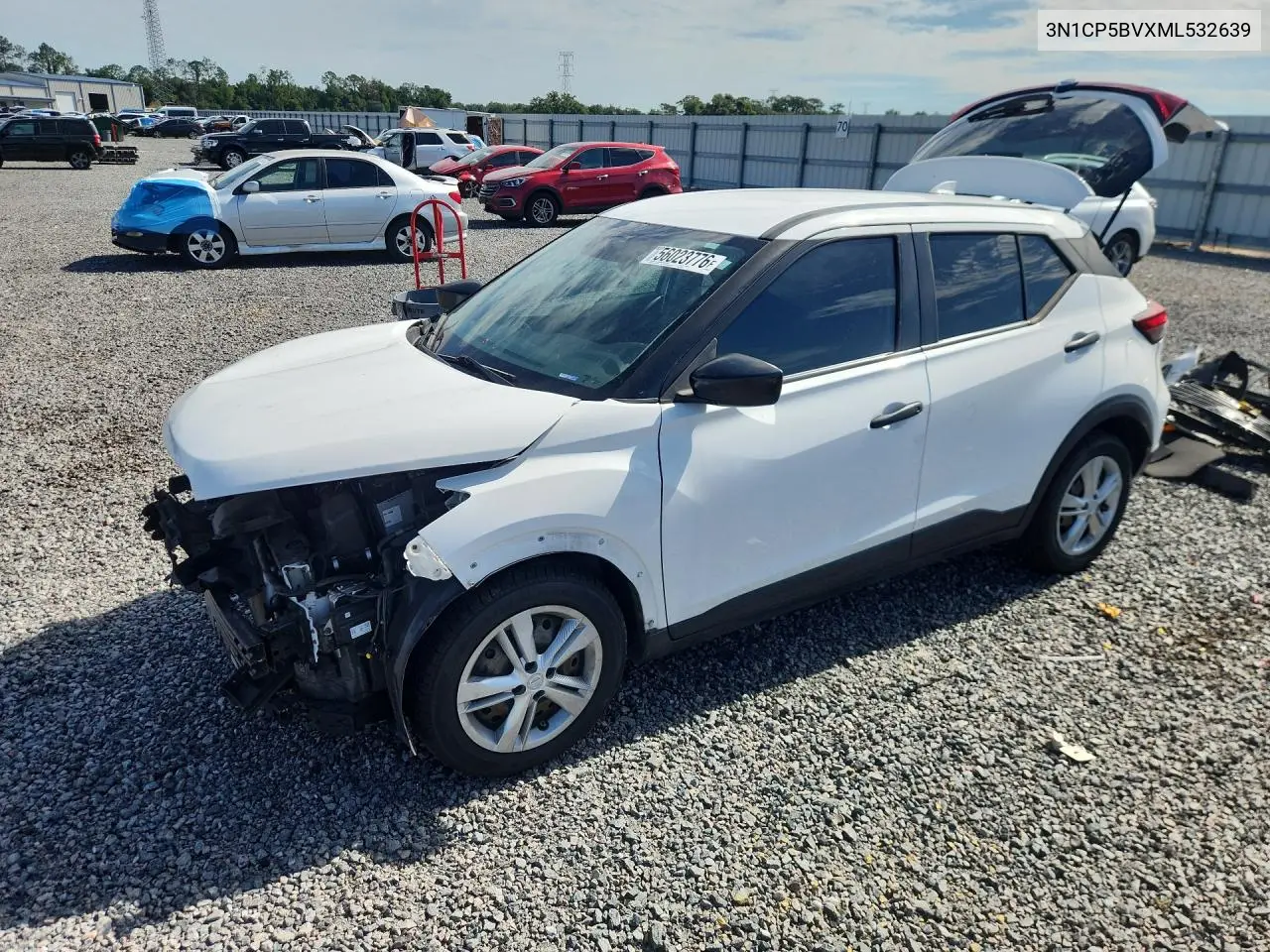 2021 Nissan Kicks S VIN: 3N1CP5BVXML532639 Lot: 56023776