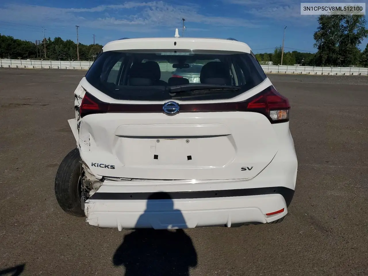 2021 Nissan Kicks Sv VIN: 3N1CP5CV8ML512100 Lot: 58994126