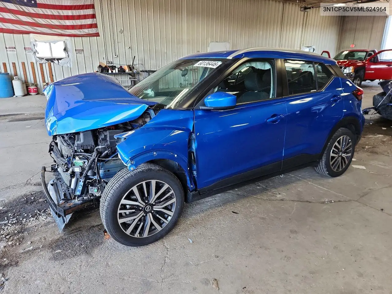 2021 Nissan Kicks Sv VIN: 3N1CP5CV5ML524964 Lot: 60136446
